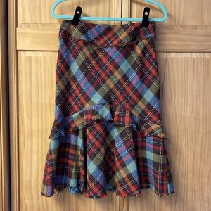 Elevenses Midi Plaid Skirt